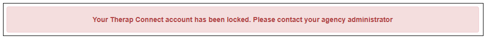 Screenshot of account locked error message